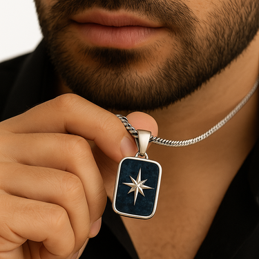 North Star Necklace - 950 Silver & Labradorite